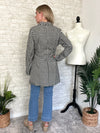 Khloe Jacket Black + White Houndstooth