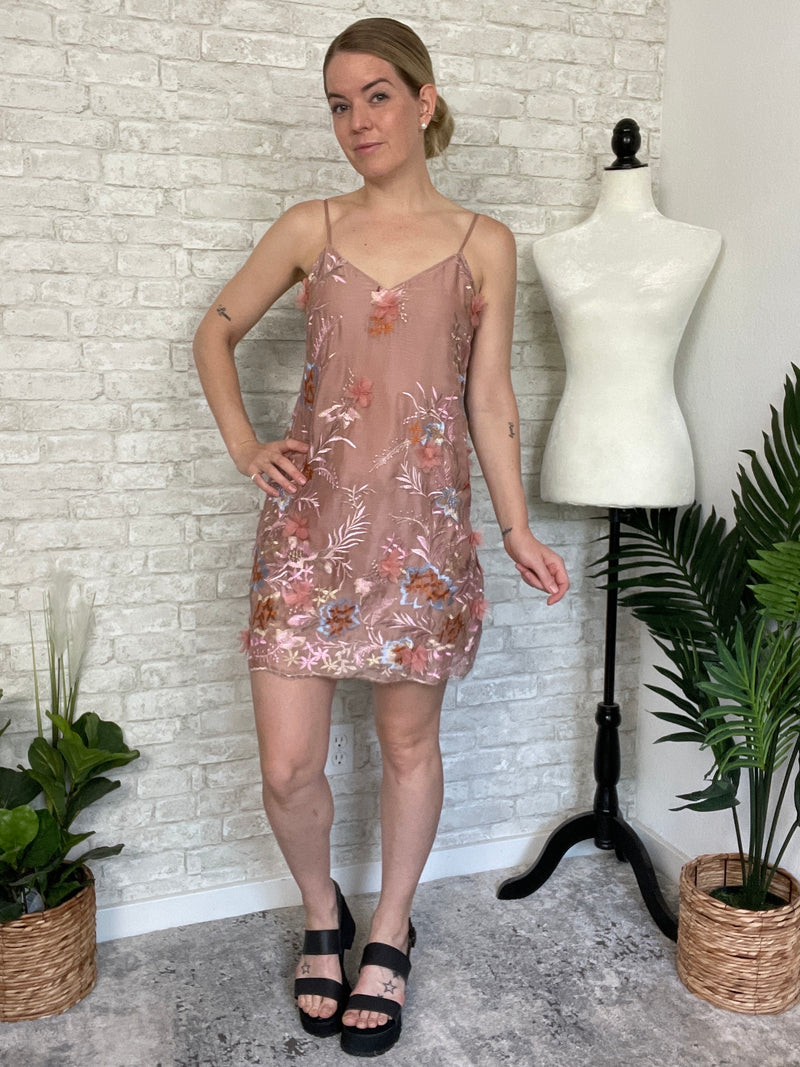 3D Golden Rose Dress