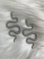 XL Silver Snake Studs