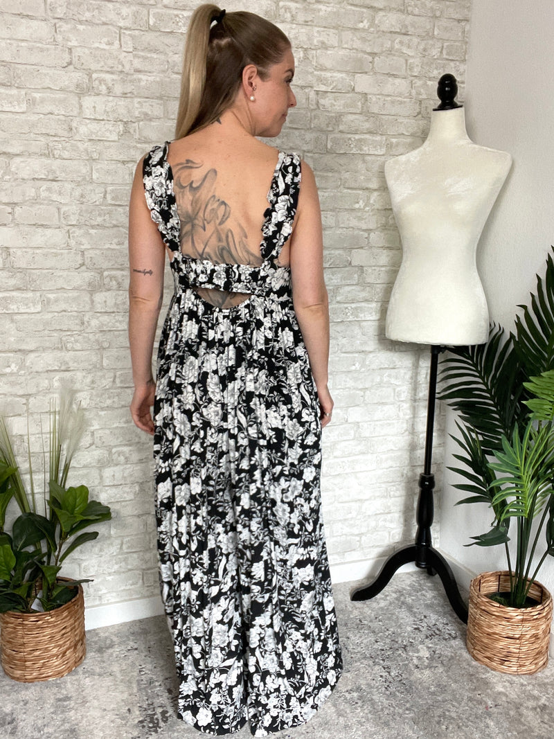 Danica Floral Jumpsuit Black