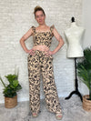Thora Abstract Khaki Print Pants