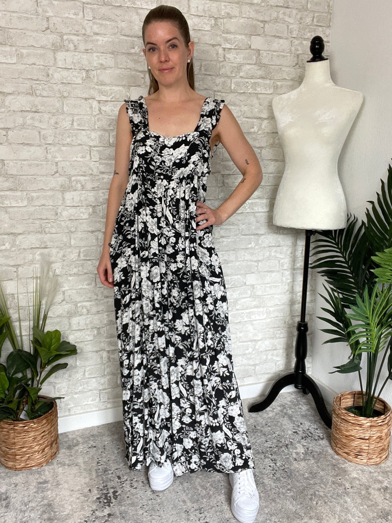 Danica Floral Jumpsuit Black