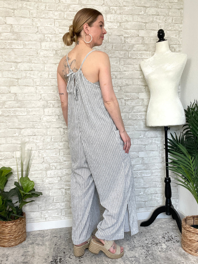 Holly Striped Overall Jumpsuit