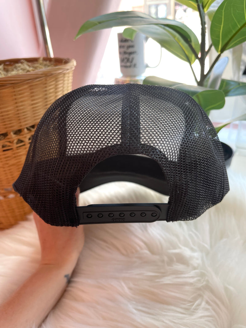 Expensive, Difficult + Talks Back Trucker Hat Black