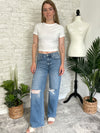 High Rise Baggy Jean Distressed