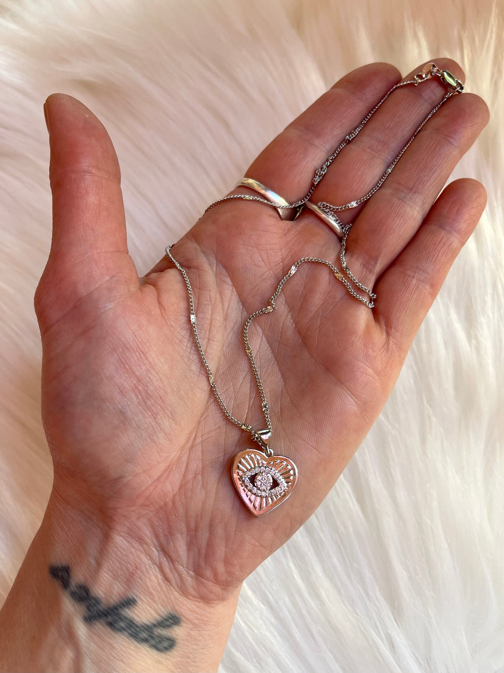 Evil Eye Cubic Zirconia Pendant Necklace