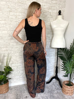 Heather Rustic Floral Print Pants