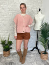 Lanny Short Sleeve Button-Up Cardigan Pink