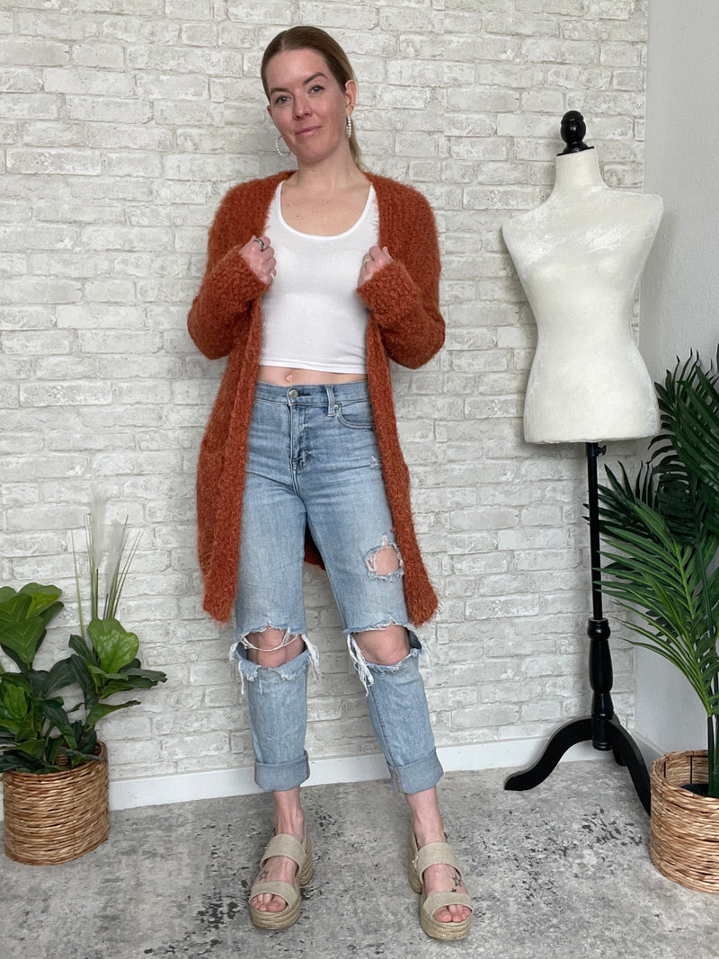 Rosetta Ginger Fuzzy Cardigan