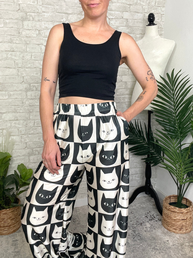 Kitty Cat Print Pants