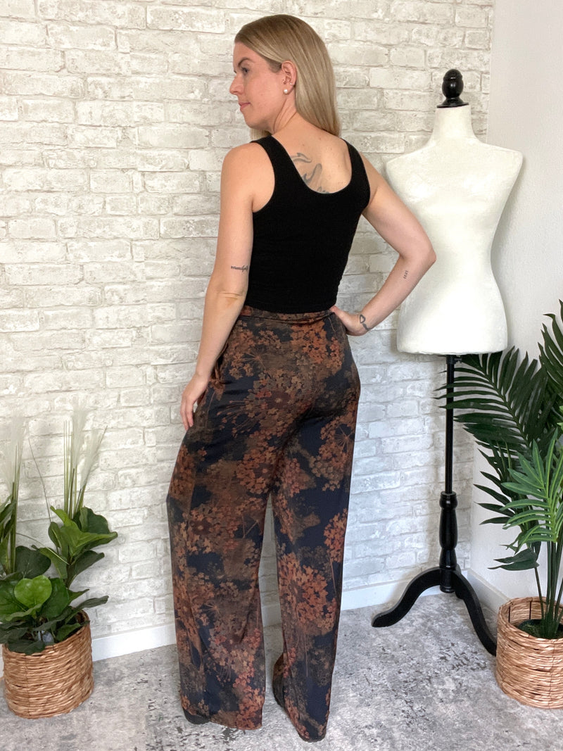 Heather Rustic Floral Print Pants