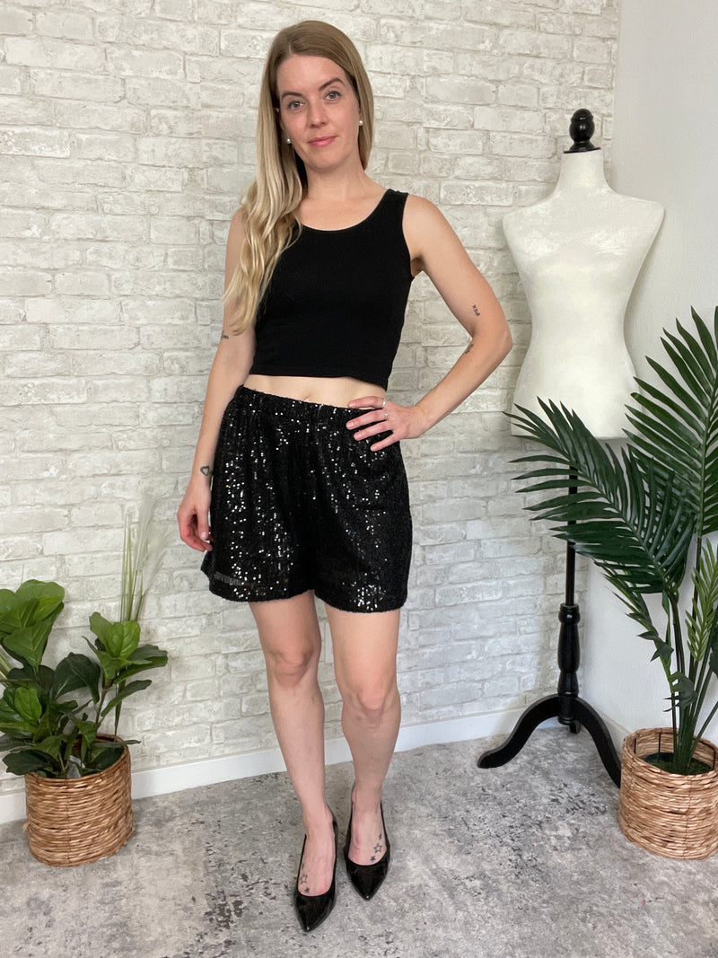 Layla Black Sequin Short