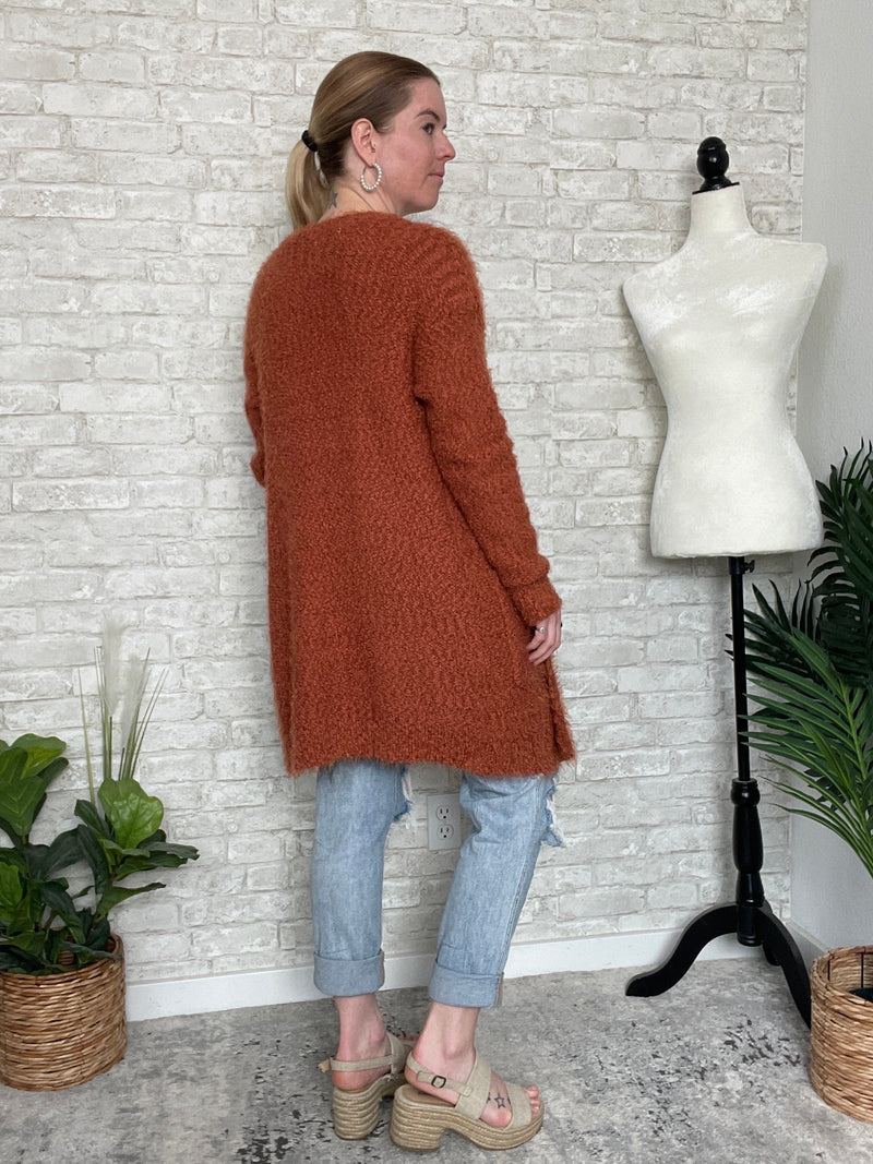 Rosetta Ginger Fuzzy Cardigan