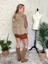 Rochelle Fuzzy Vest Taupe