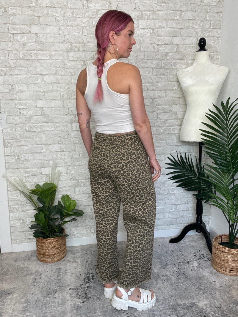 Vivienne Retro Cheetah Jeans Mocha