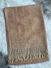 Shimmer Pashmina - Gold+Peach