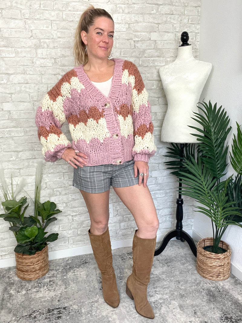 Rosegold Knit Cardigan