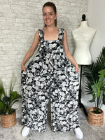 Danica Floral Jumpsuit Black