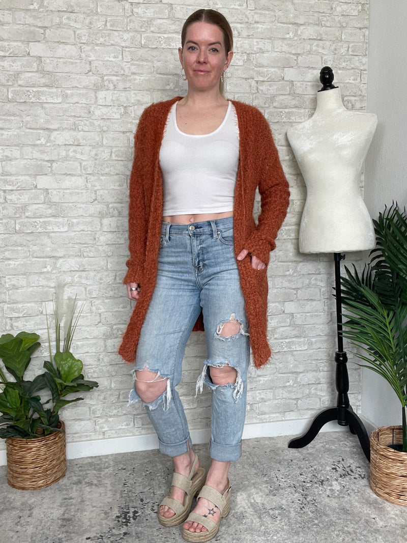 Rosetta Ginger Fuzzy Cardigan