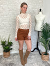 Ophelia Lace Fitted Top Cream