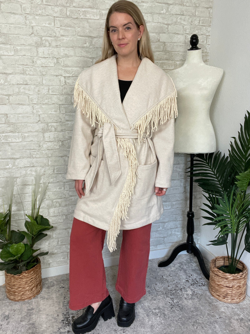 Claire Ivory Wrap Jacket