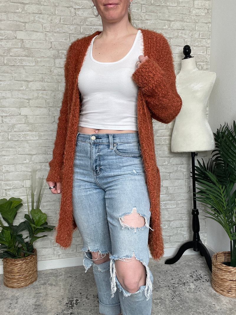 Rosetta Ginger Fuzzy Cardigan