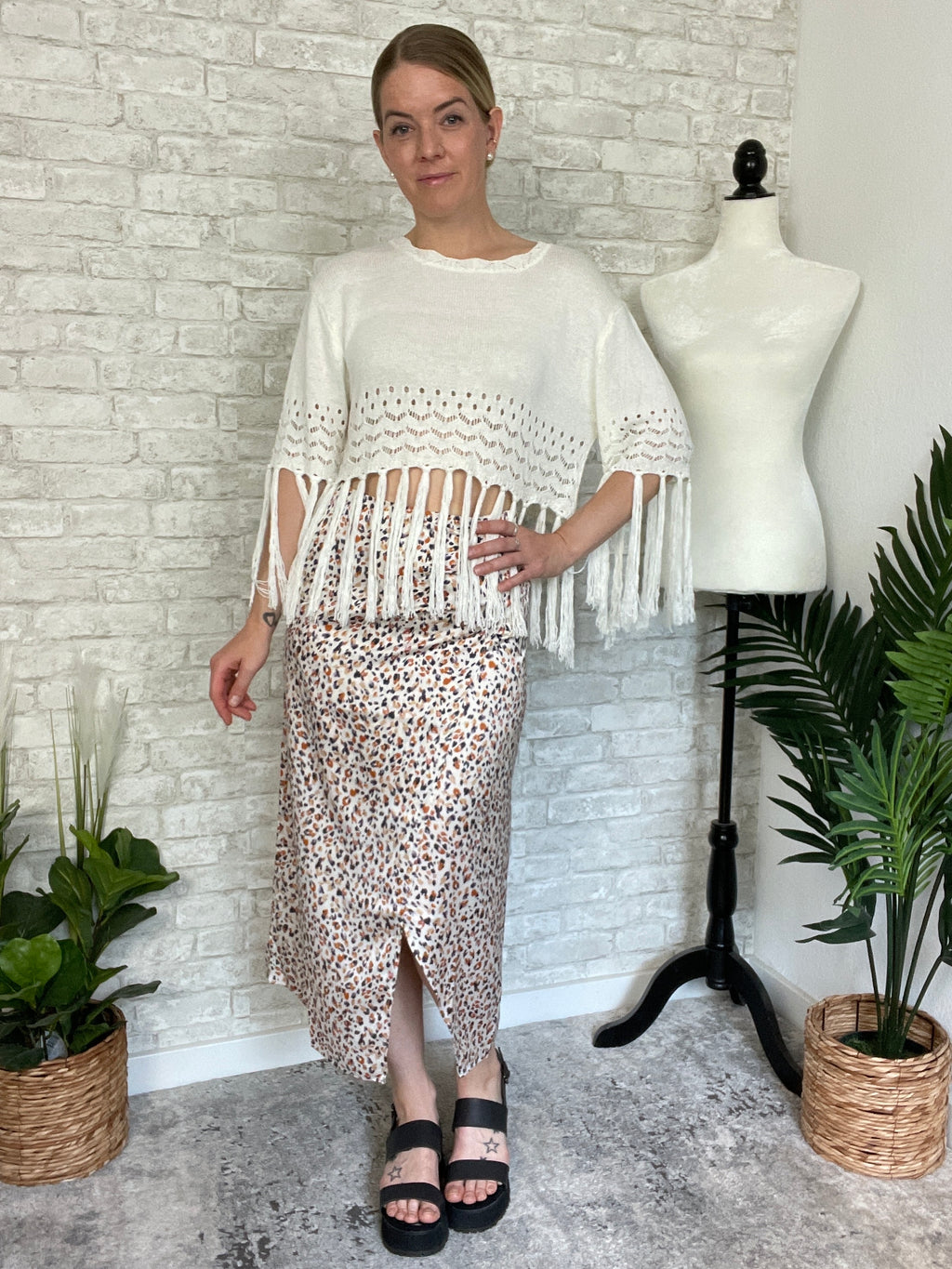 Josephine Tassel Top Cream