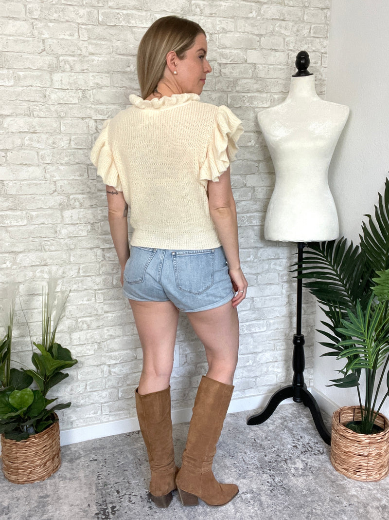Frances Knit Frill Top
