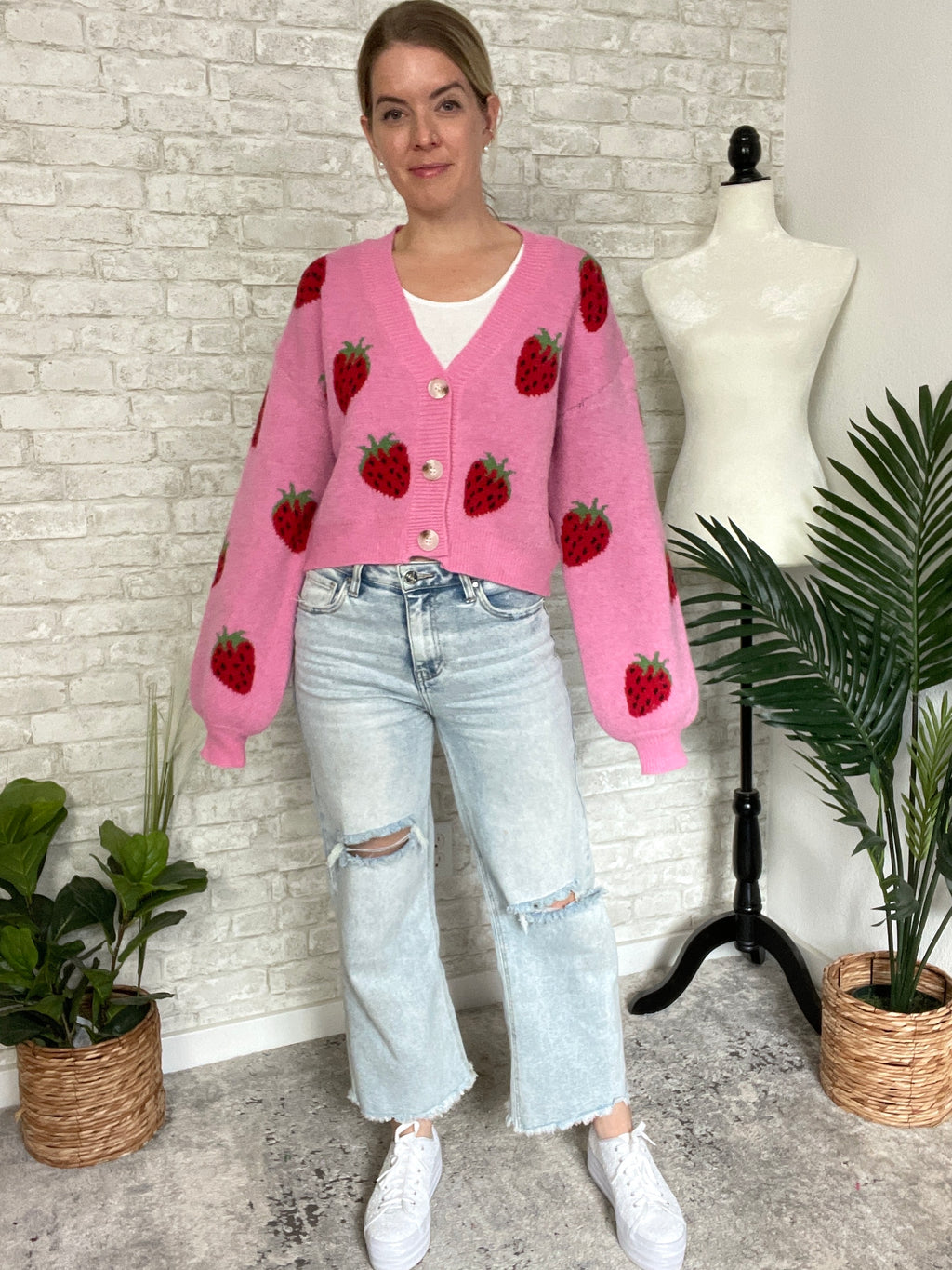 Summer Berry Cardigan Pink