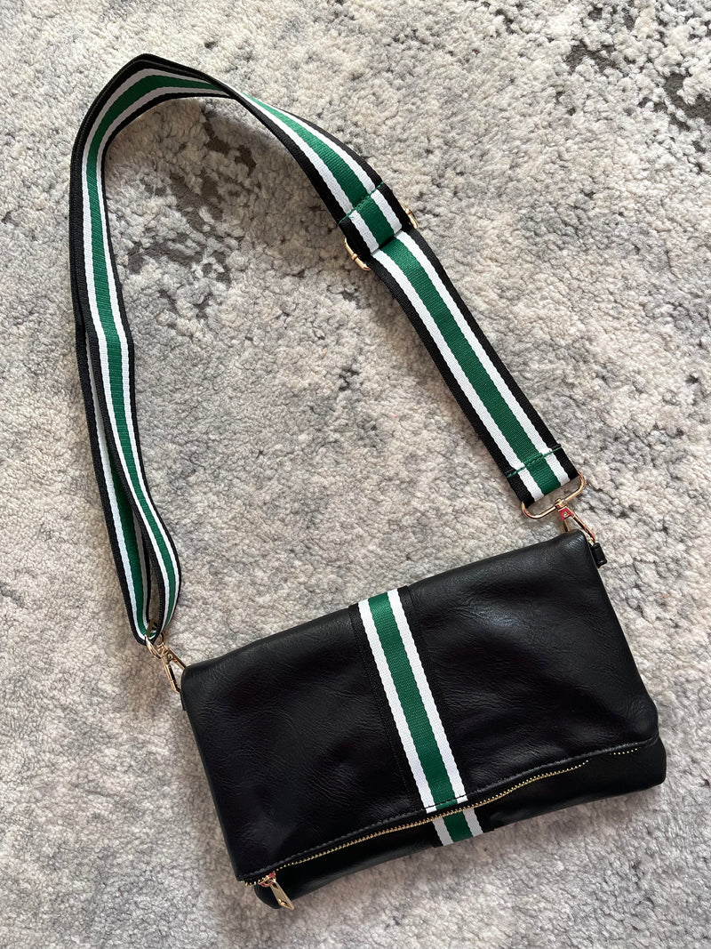 Cherie Crossbody Bag Black + Green