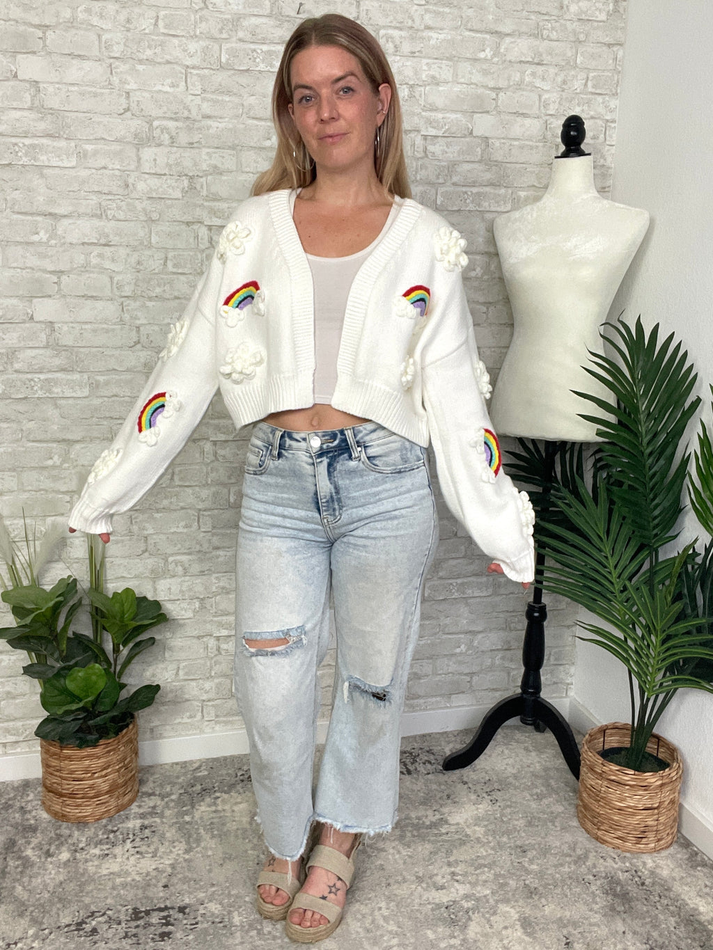 Over The Rainbow Cardigan White