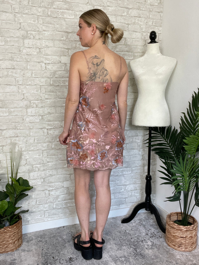 3D Golden Rose Dress