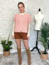 Lanny Short Sleeve Button-Up Cardigan Pink