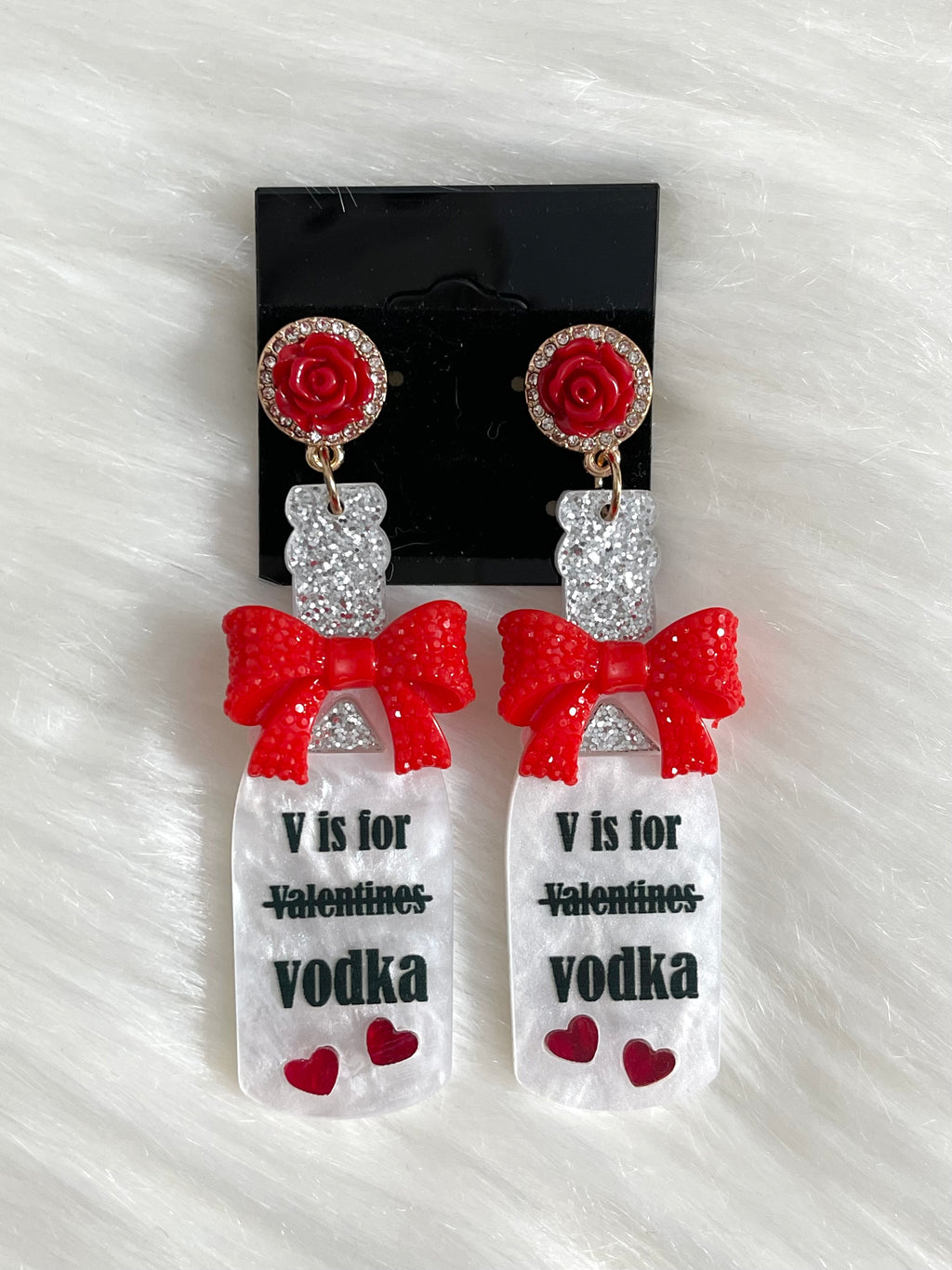 V For Vodka Earrings