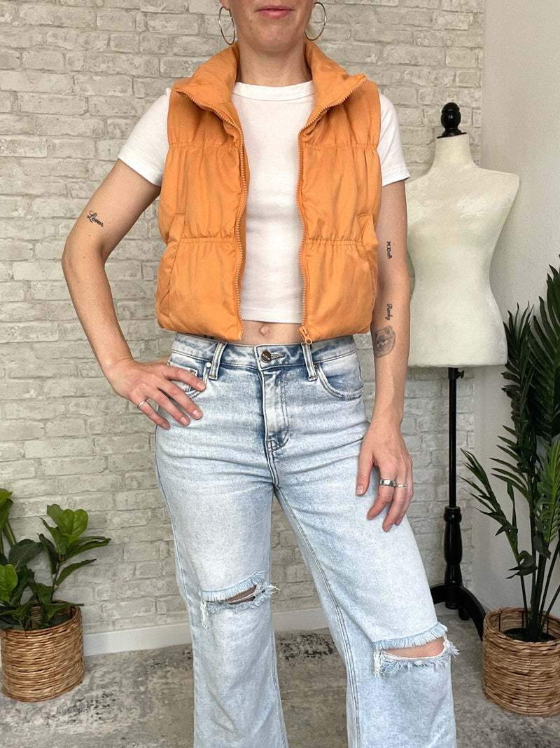 Orange Spice Cropped Vest