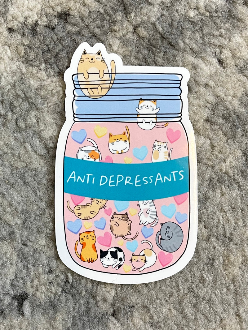 Cat Anti-Depressants Sticker
