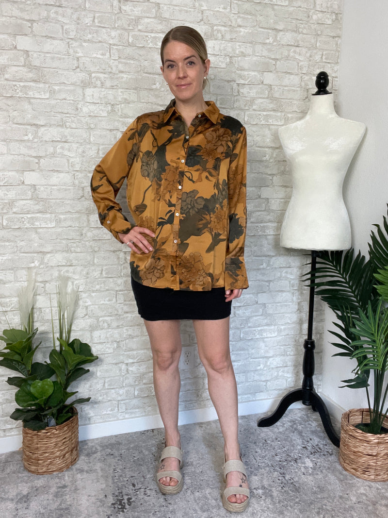 Rustic Petal Button Up