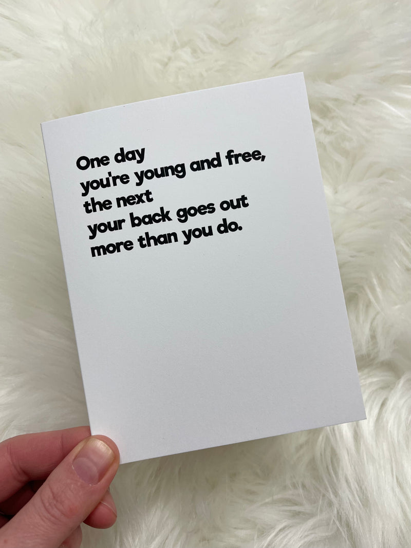 Back Goes Out Card