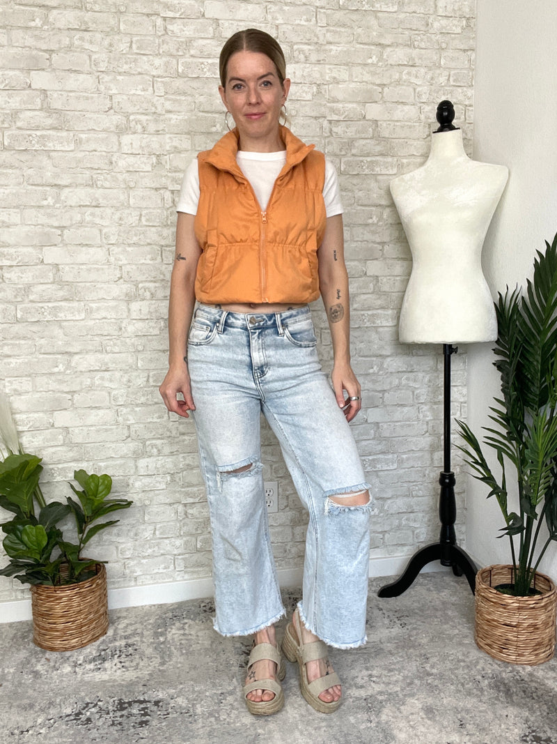 Orange Spice Cropped Vest