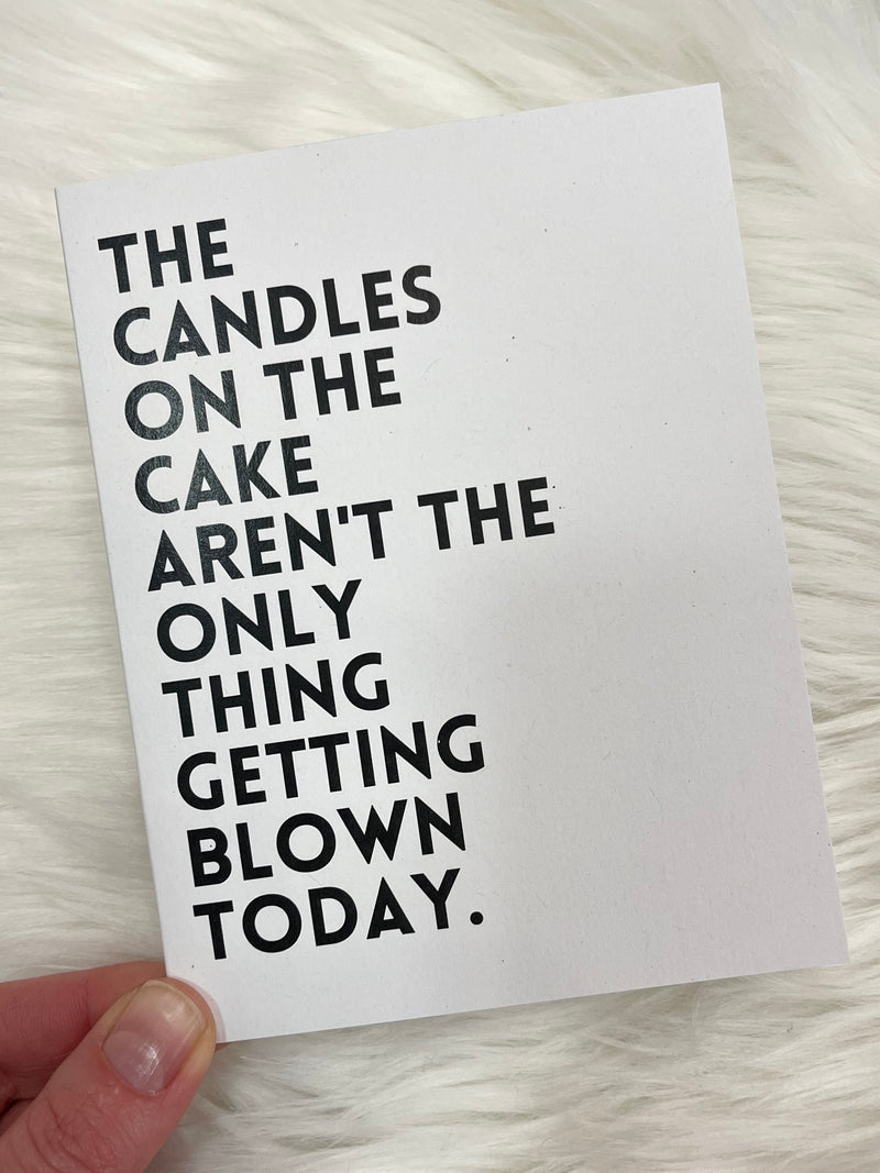 Candles Getting Blown Card