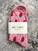 Strawberry Socks - Blush Pink