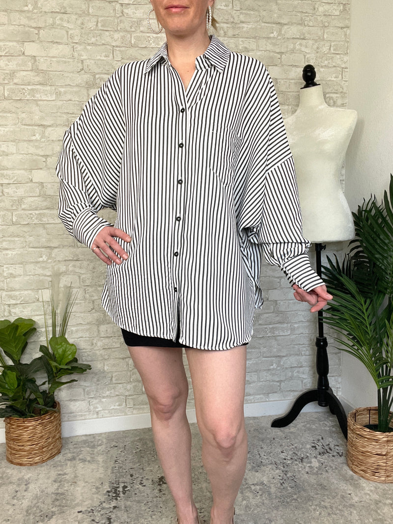 Montese Charcoal Grey Button Up