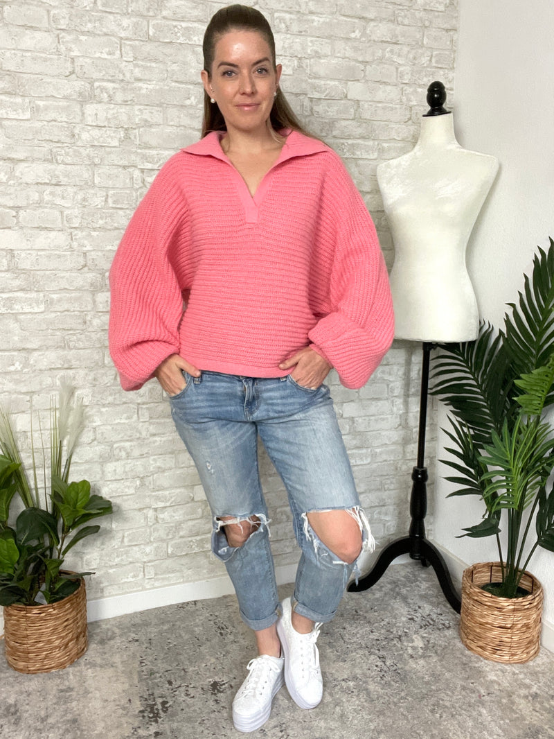 Langley Coral Sweater