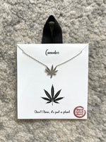 Cannabis Pendant Silver