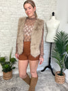 Rochelle Fuzzy Vest Taupe