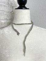 Bendable Wrapped Snake - Necklace/Bracelet Silver