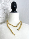 Bendable Wrapped Snake - Necklace/Bracelet Gold