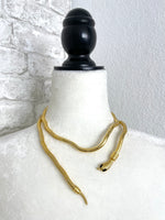 Bendable Wrapped Snake - Necklace/Bracelet Gold