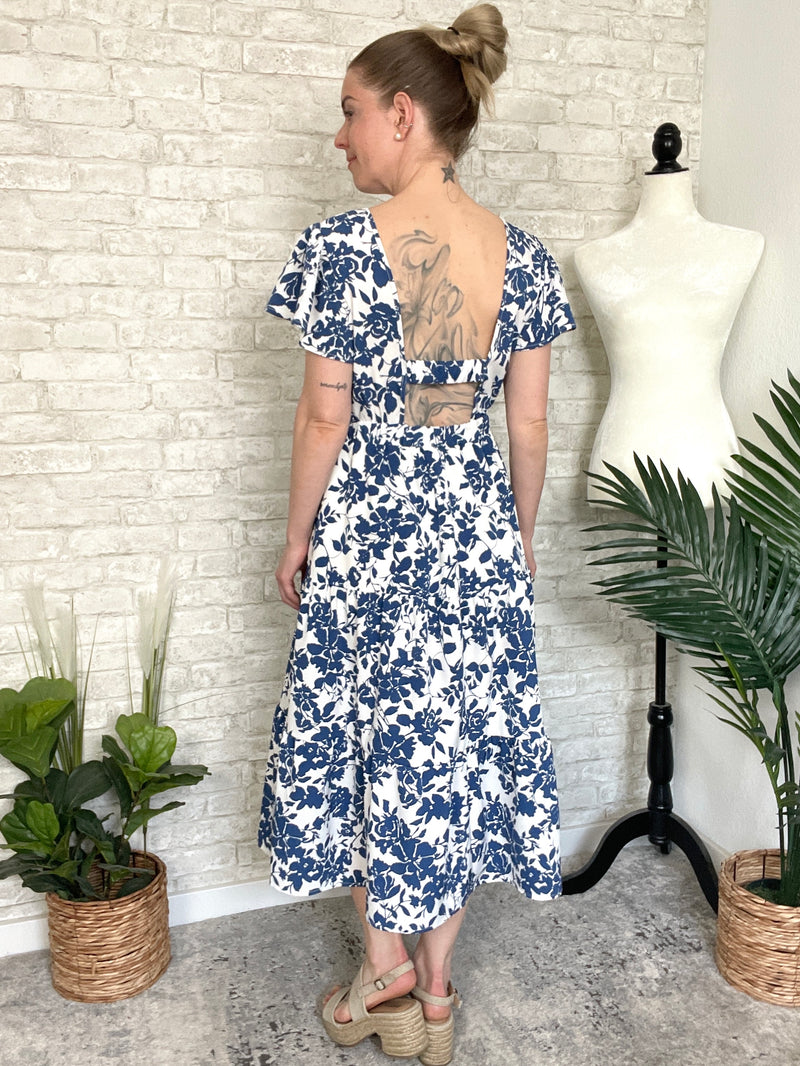 Shiloh Blue Blooms Dress