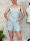 Shira Scallop Chambray Romper